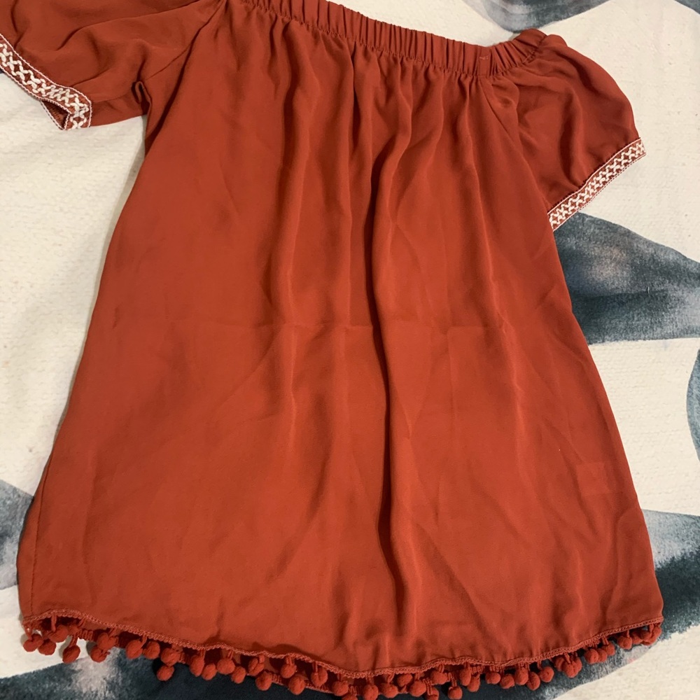Off The Shoulder Blouse Burnt Orange